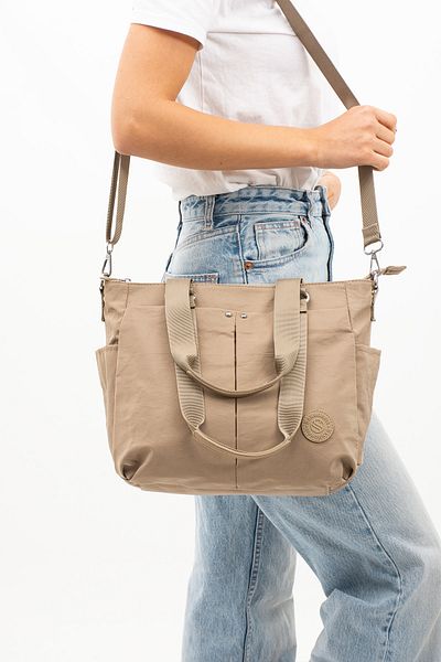By Hakan Sn-4000 Crinkle Beige Τσάντα ώμου, χεριού και ώμου