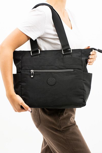 By Hakan Sn-4003 Crinkle Black Shoulder, Hand and Shoulder Bag - Καθημερινή χρήση