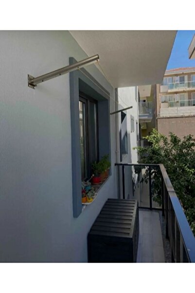 maurito Metalik duvar bağlantılı balkon çamaşır kurutmalığı, dayanıklı ve kul...