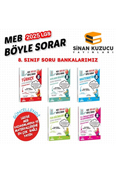 SİNAN KUZUCU YAYINLARI Sinan Kuzucu 2026 Lgs 8. Sınıf Soru Bankası Seti (5 Kİ...