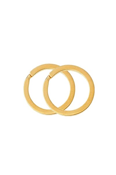 Selin 100 Adet Altın Sarısı (GOLD) 3 Cm Yassı Model Anahtarlık Halkası