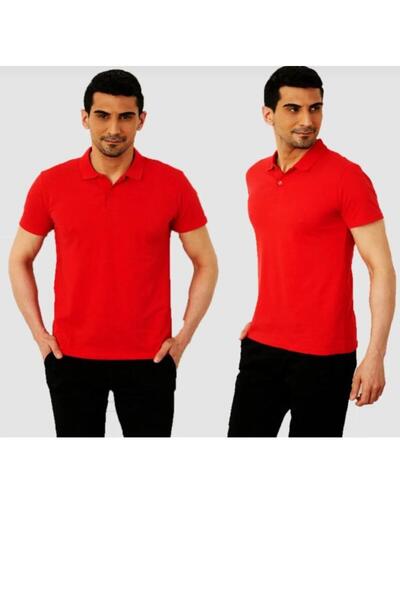 FERRY BUTİK Solid Colored Dad Collar T-Shirt - 1 Piece