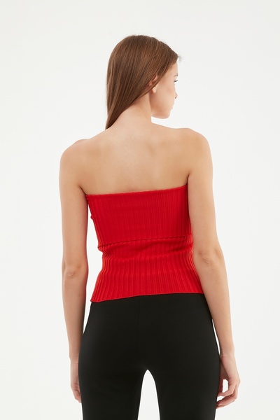 MA ananas Strapless Corded Blouse Bustier