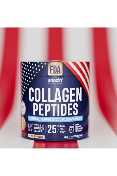 anocin Collagen Peptides+18 Amino Acids+5 Vitamins+2 Billion Probiotics, 100% Pure and Natural Collagen Peptide