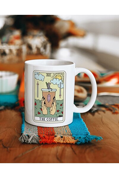 Tarot Kartı Coffe Baskılı Kupa Bardak