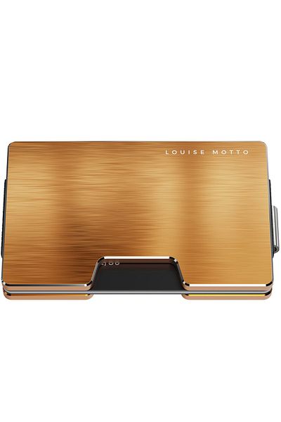 Louise Motto Cardx - Detroit - Μεταλλικό πορτοφόλι και θήκη κάρτας νέας γενιάς - Rfid, αποσπώμενο κλιπ Unisex (ΧΡΥΣΟ)