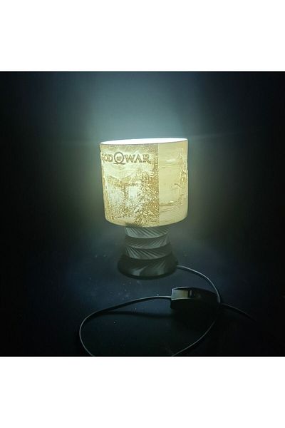 ASHROBOTİC God of War Lampshade and Kratos Floor Lamp - Modern Night Lamp