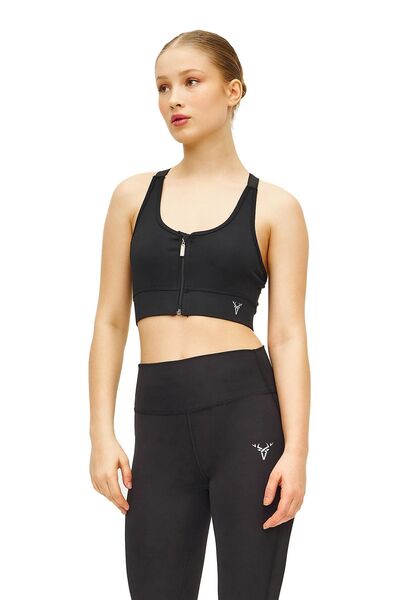 cervus Спортивний бюстгальтер на бретельках із застібкою-блискавкою та деталями на спині