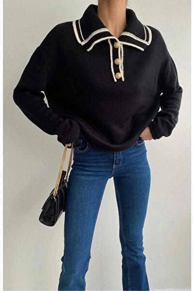 De Pose Pulover de damă cu guler cămașă