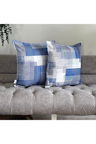 desen izmir Nova sezona Navlaka za jastuk - Dvodelni sivi mekani prugasti uzo...