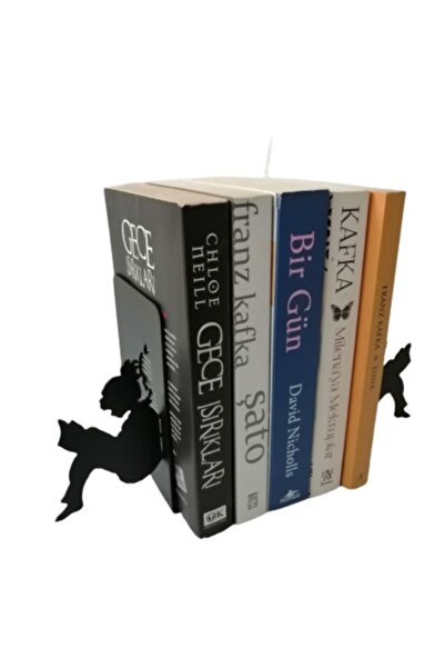 risingmaber Dekoratif Kitap Okuyan Kız Figürlü Metal Kitap Tutucu 2'li Paket (KİTAP AYRACI HEDİYELİ) Mk1s