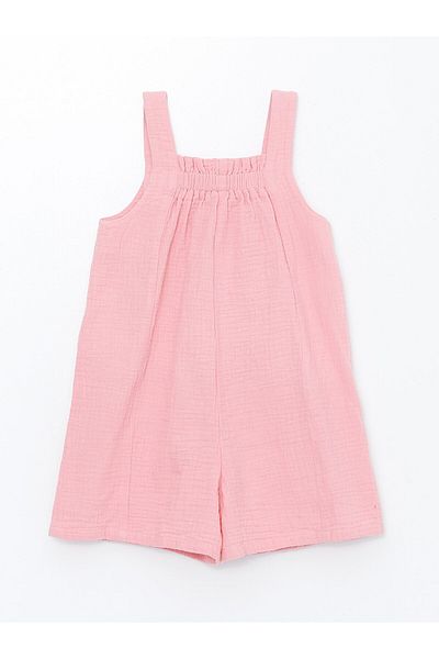 LC Waikiki LCW Baby Square Collar Strap Salopet for Baby Girl