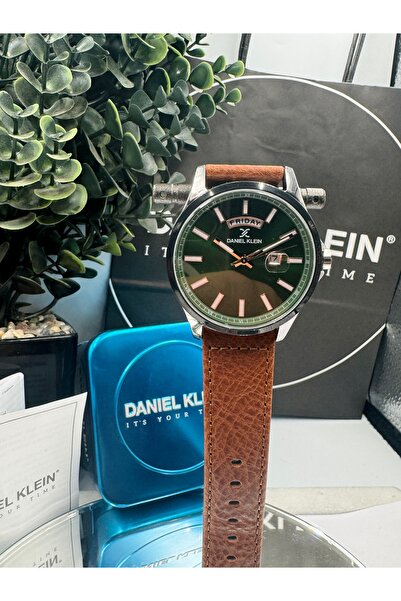 Daniel Klein 24 Months Warranty Boxed Steel Waterproof New Season Calendar Leather Band Men's Wristwatch