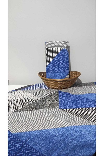 Aslan Home Flanel 100% bumbac (flanel) 2 fete de perna cu husa albastru gri
