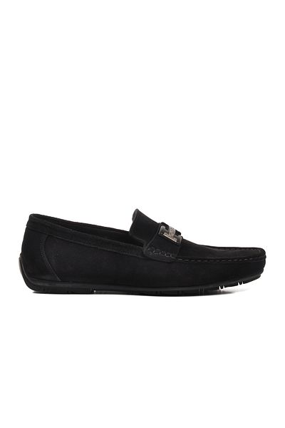 MARCOMEN 152-17344 Men's Black Loafer - Genuine Leather and Nubuck