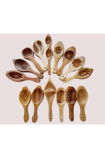 Ahşapdeluxe Kerebiç/kömbe/kurabiye Kalıpları 15'li Set (YENİ TASARIM) - Bal K...