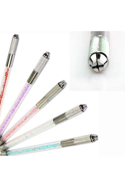 HD Professional Permanent Makeup Microblading 3D Bristle Technique Practice Pen - Pink