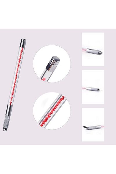 HD Professional Permanent Makeup Microblading 3D Bristle Technique Practice Pen - Red
