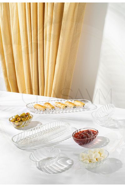 clasavm طبق قارب سانتا 33 سم و 40 سم - 6 أوعية