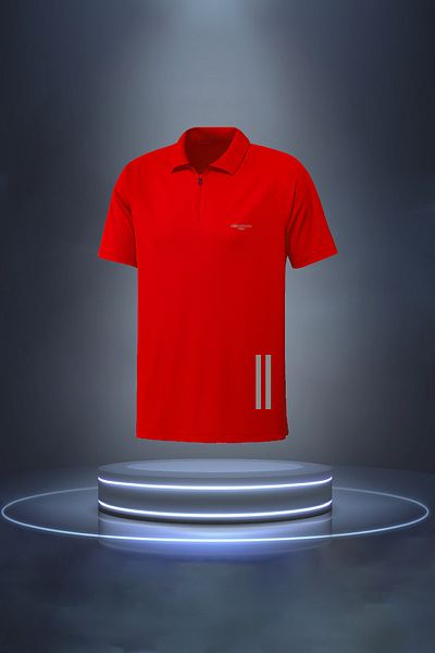 POSEIDON STORM تي شيرت رجالي كبير الحجم من القماش الأحمر Vision Pro أنيق ومريح بياقة بولو 4XL-10XL