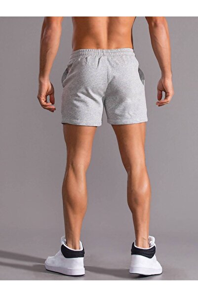 RABTEKS Erkek Regular Fit Düz Gri Şort