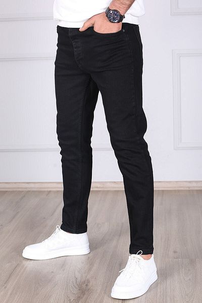 ElitWear Men's Slim Fit Black Jeans