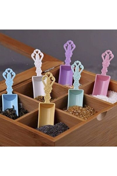 Baroness Multicolored Mini 6-Piece Spice Shovel Measuring Spoon