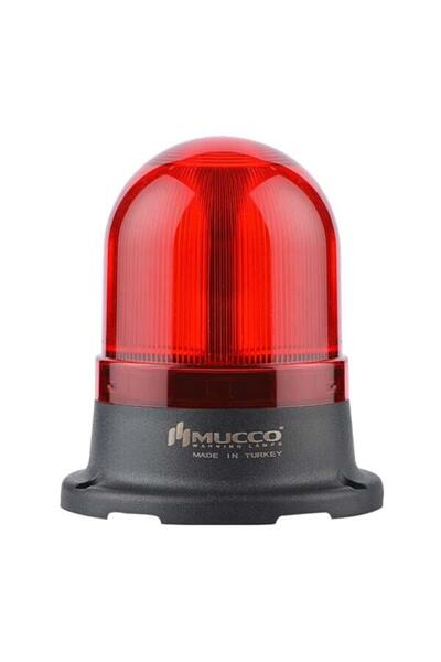 MUCCO 70 Çap Flaşör Buzzerlı 24v Dc Kırmızı Tepe Lambası