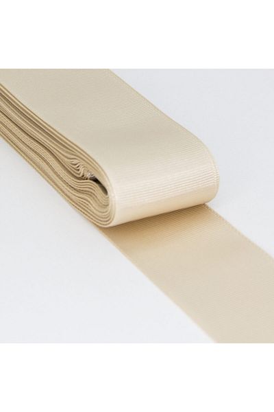 BarokBonbon 4 cm Beige Grosgrain Ribbon 10 Meters