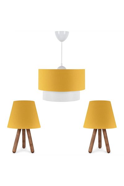 HOMİNG AYD-1927 Model Triple Chandelier Set