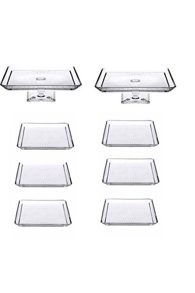 Paşabahçe Madlen Cake Serving Set for 6 Persons 8 Pieces