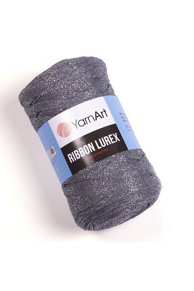 Yarnart Rıbbon Lurex - Glitter, Αξεσουάρ Χειροποίητο Πλεκτό Σχοινί Γκρι-737