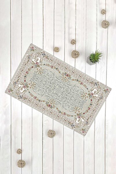 Evsebu Covoraș decorativ multifuncțional pentru ușă, cu margine florală, mentă