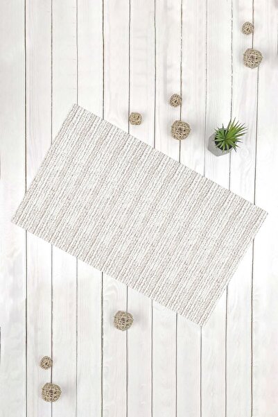 Evsebu Διακοσμητικό χαλάκι πόρτας πολλαπλών χρήσεων με μοντέρνο σχέδιο μπεζ και λευκό