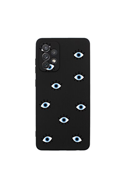 shoptocase حافظة هاتف متوافقة مع هاتف Galaxy A52 بنمط عيون زرقاء