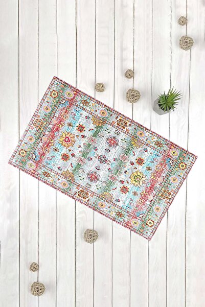 Evsebu Covoraș decorativ multifuncțional pentru ușă cu model de flori