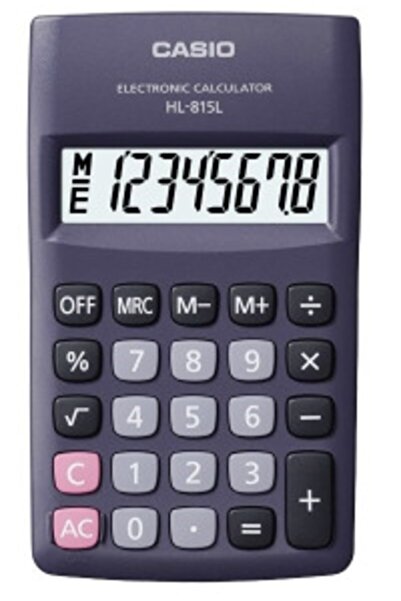 Casio 8 Hane Siyah Hesap Makinesi Hl-815l-bk
