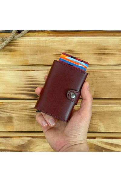 Modica Burgundy Wallet with Paper Money Compartment, Rfid Protection, Anti-Theft Mechanism / Smart Card Holder