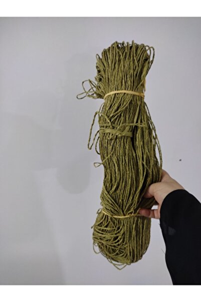 Kevser nur tuhafiye خيط ورق أخضر مخملي 200 جرام (+-10) خيط رافيا طبيعي من سوب...