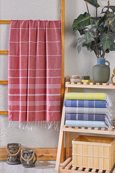 Semecca 100% قطن بيشتامال نعناعي-رمادي-رمادي فاتح-أحمر-أصفر-أزرق 100x180