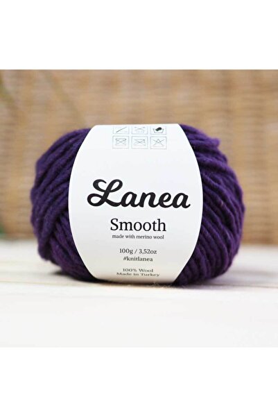 Lanea Smooth Merino Yün Ip / 43 Koyu Mor Kırçıllı