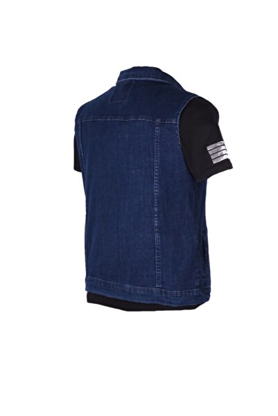 viking's line Vikings Jeans Erkek Denim Trend Yelek Mavi Kot