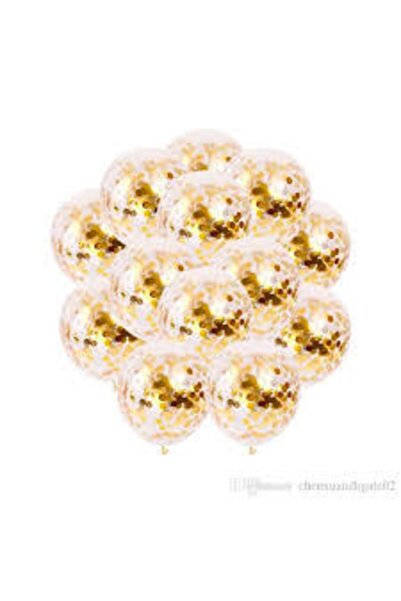 parti sürprizi بالون شفاف فاخر للغاية مع قصاصات ذهبية اللون بداخله 10 قطع