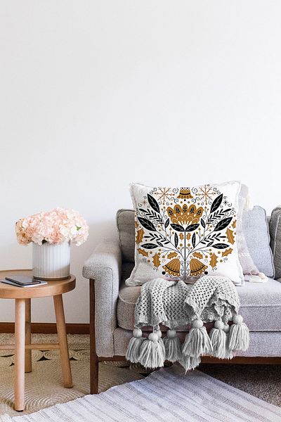 Realhomes Κάλυμμα μαξιλαριού με ριχτάρι με θέμα τα Χριστούγεννα με ψηφιακή εκτύπωση μοντέρνα Raschel