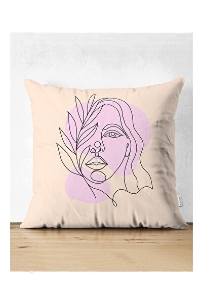Realhomes Modern Suede Throw Pillow - Digital Printed, Silhouette Women's Pillow