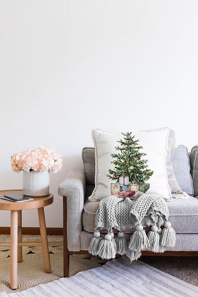 Realhomes Πακέτα δώρου Under Pine Tree Ειδικού σχεδιασμού Ψηφιακή τυπωμένη διακοσμητική ριχτάρι μαξιλαροθήκη Raschel