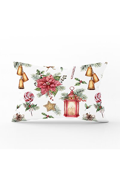 Realhomes Şamdan Tasarımlı Yılbaşı Konseptli Dijital Baskılı Modern Dikdörtge...