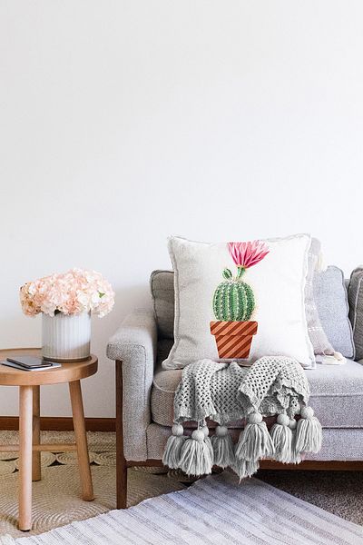 Realhomes Cactus Special Designed Digital Printed Decorativ Raschel Tricotat Perna Husa de perna