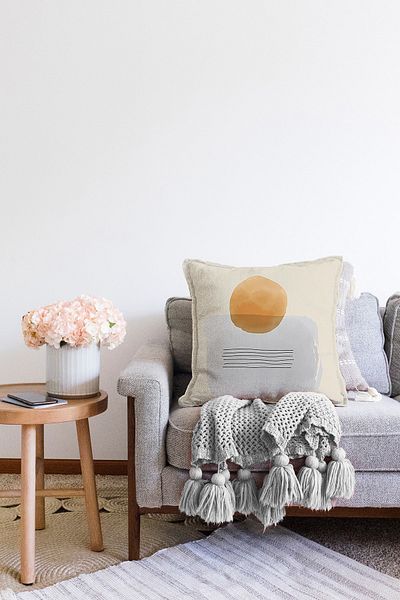 Realhomes Stil abstract Onedraw Desen Imprimat digital Decorativ Raschel Tricotat Husa de perna