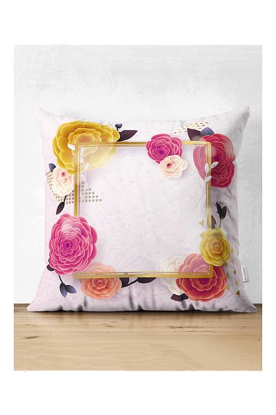 Realhomes Ειδικής σχεδίασης Rose Design Ψηφιακή τυπωμένη μοντέρνα σουέτ μαξιλαροθήκη ριχτάρι